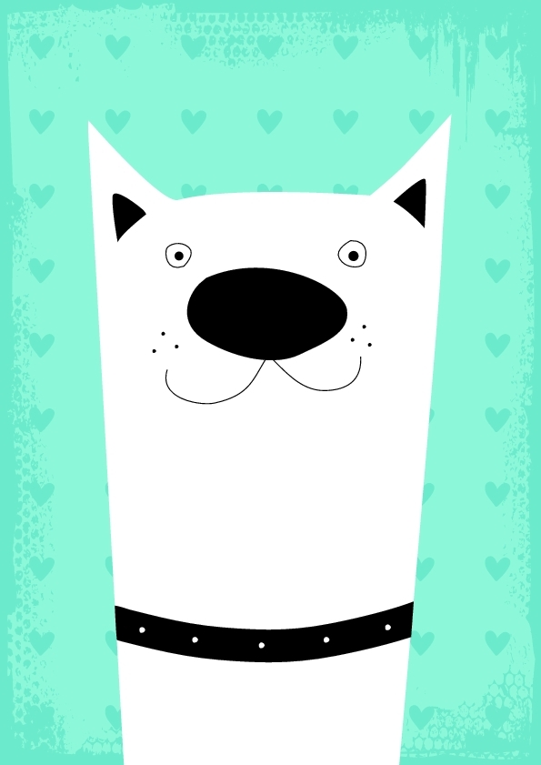 cute and modern dog vector illustration art
